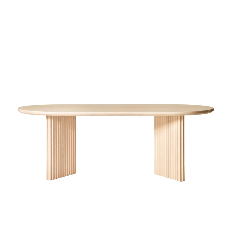 Ash Wood Oval Dining Table BASALTO by Cono Studio for Dale Italia