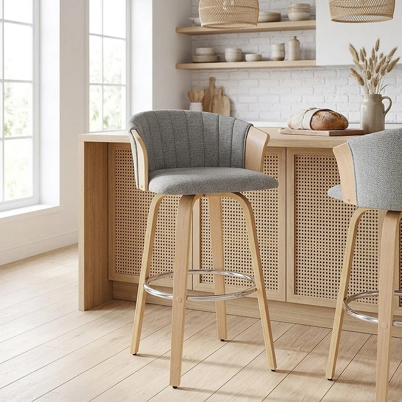 Sgabello Stoffa - Coral Grigio scuro