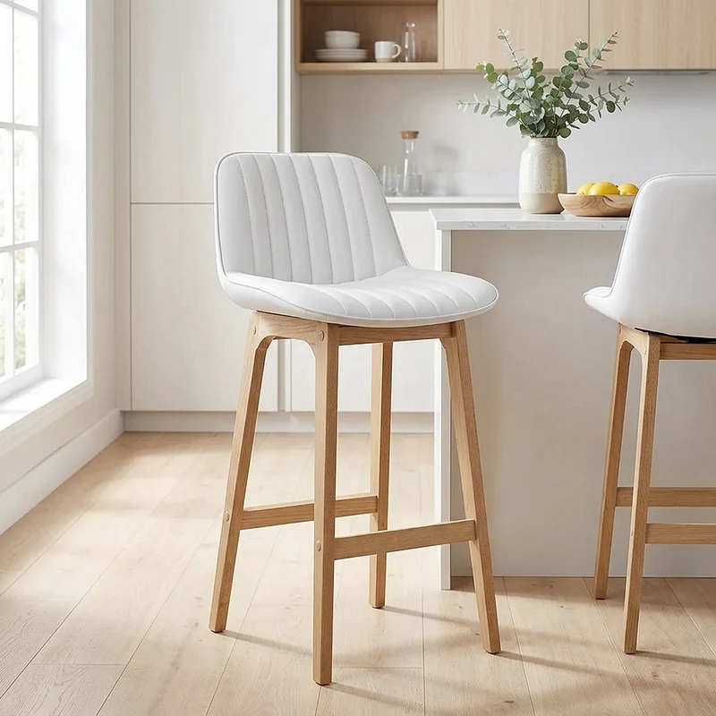 Sgabello Ecopelle - Cove Bianco