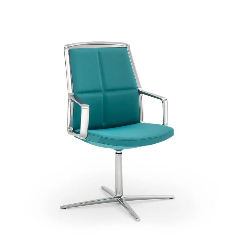 Padded Meeting Chair ADELE 4-Spoke Base by Viganò