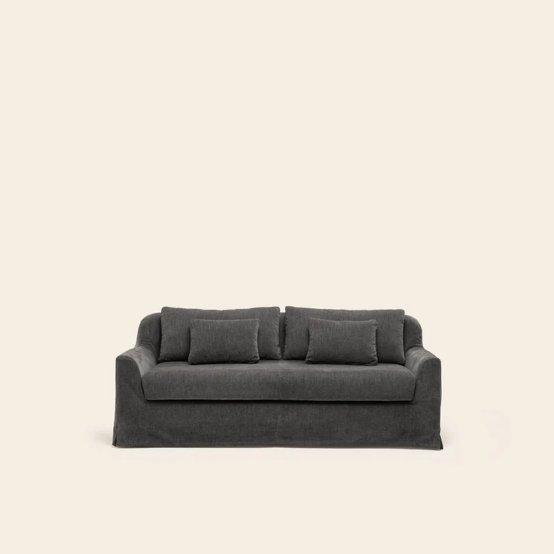 Canapé 2,5 places CLARIBEL boston gris graphite