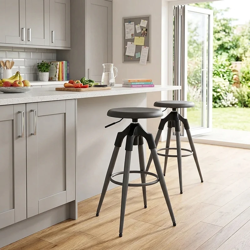 Sgabello Metallo - Onyx Grigio