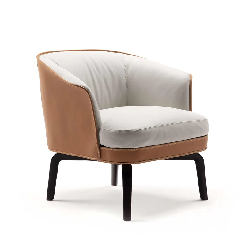 Leather Armchair NIVOLA by Roberto Lazzeroni for Poltrona Frau