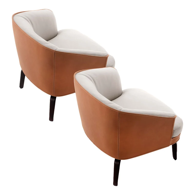 Leather Armchair NIVOLA by Roberto Lazzeroni for Poltrona Frau