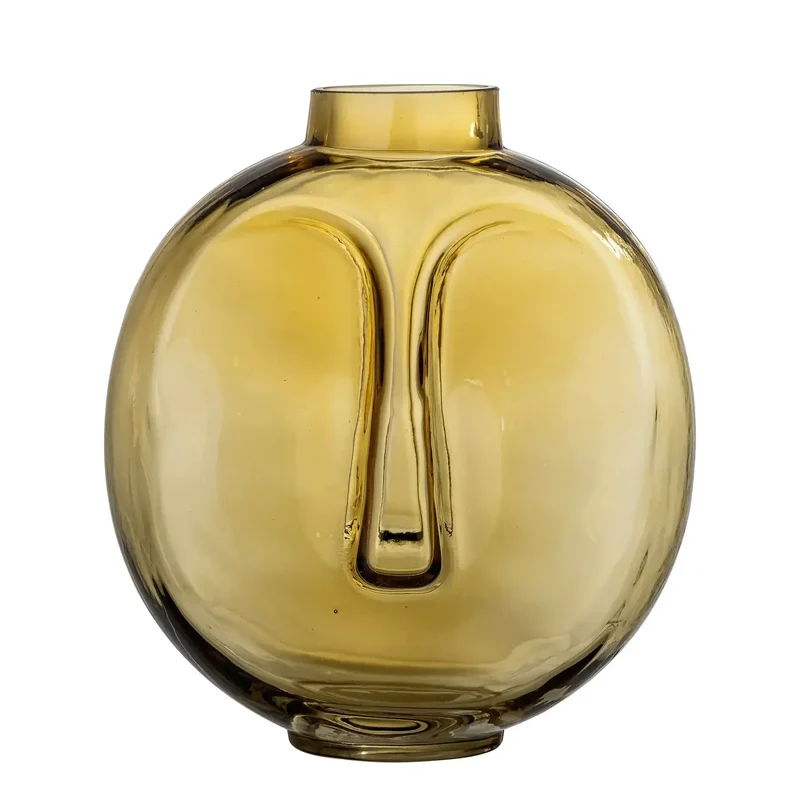 Vaas glas bruin daisi 24cm
