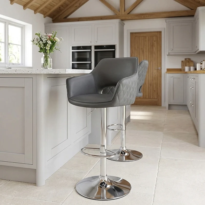 Sgabello Ecopelle - Dune Grigio