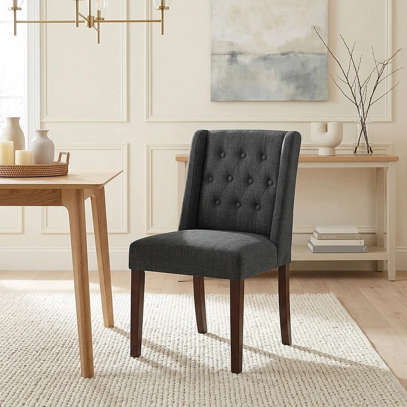 Sedia Tessuto Noce - Chatsworth Grigio