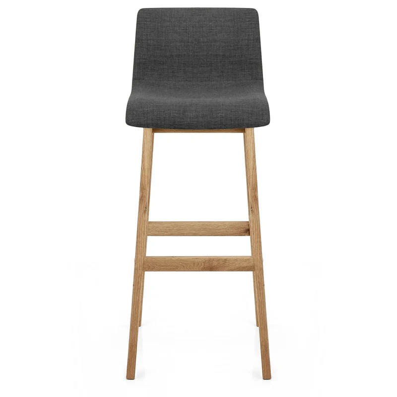 Sgabello Tessuto Legno - Drift Grigio scuro