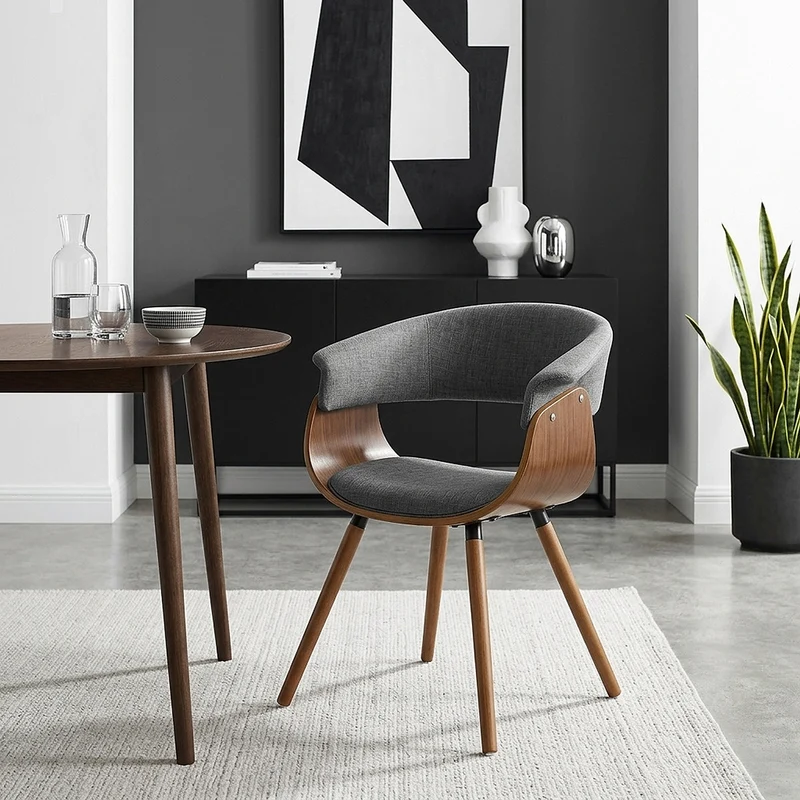 Sedia Tessuto Legno - Grafton Grigio