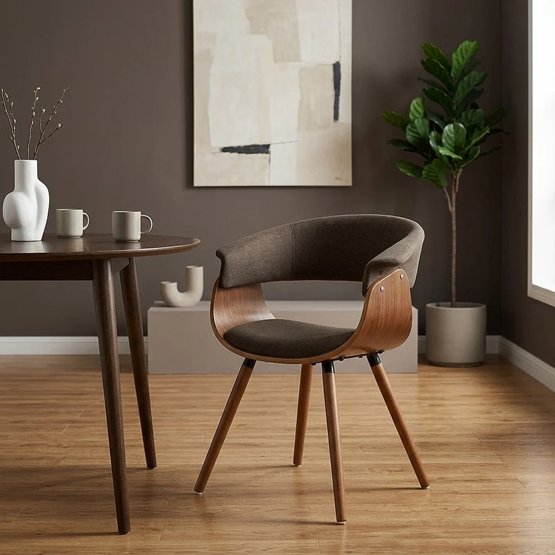 Sedia Tessuto Legno - Grafton Marrone