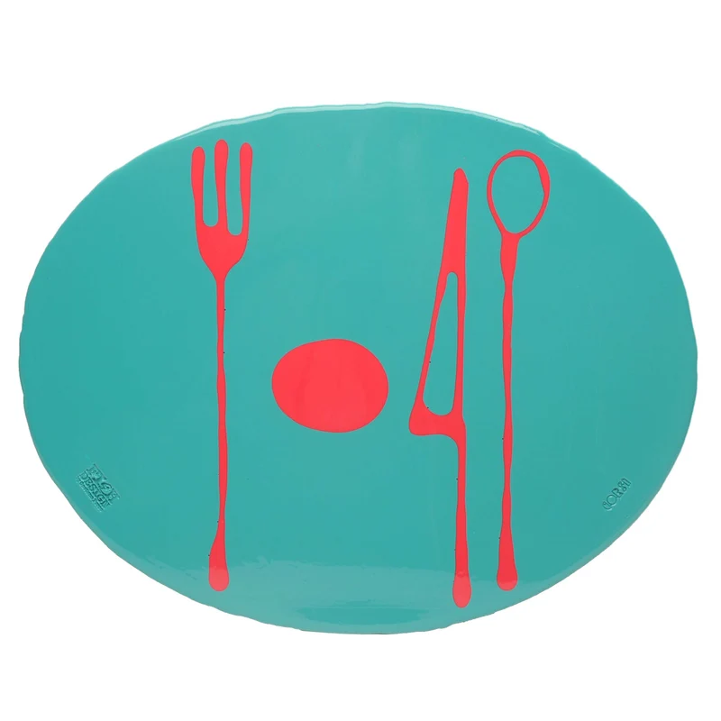 Placemat TABLE-MATES Matt Ocean And Matt Fuchsia Set of Six by Gaetano Pesce for Fish Design