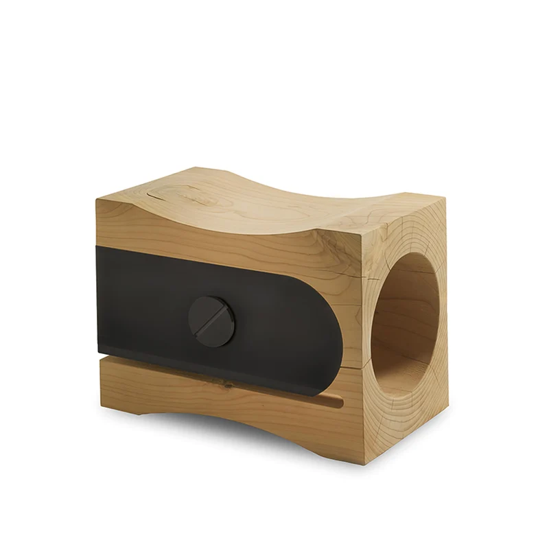 Wood Pouf TEMPERINO by Alessandro Guidolin for Riva 1920