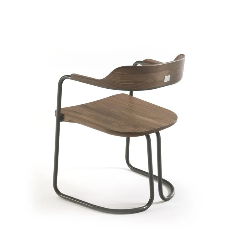 Wood Dining Chair TUBULAR by Jamie Durie for Riva 1920
