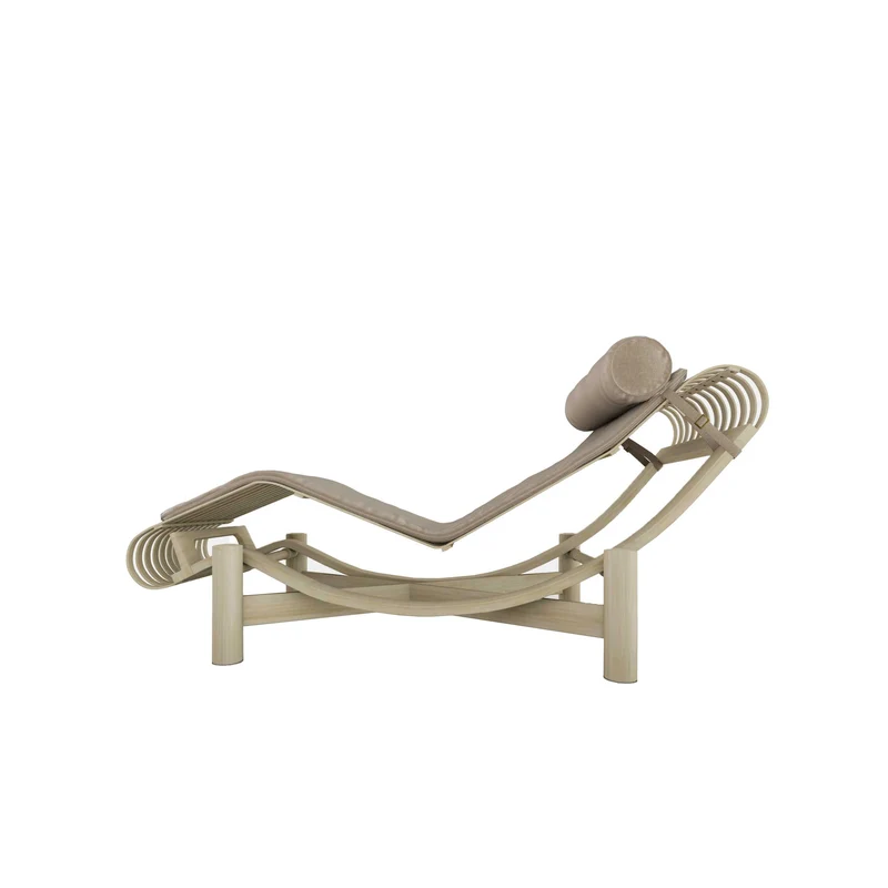 Wood Chaise Lounge TOKYO CHAISE LOUNGE, designed by Charlotte Perriand for Cassina