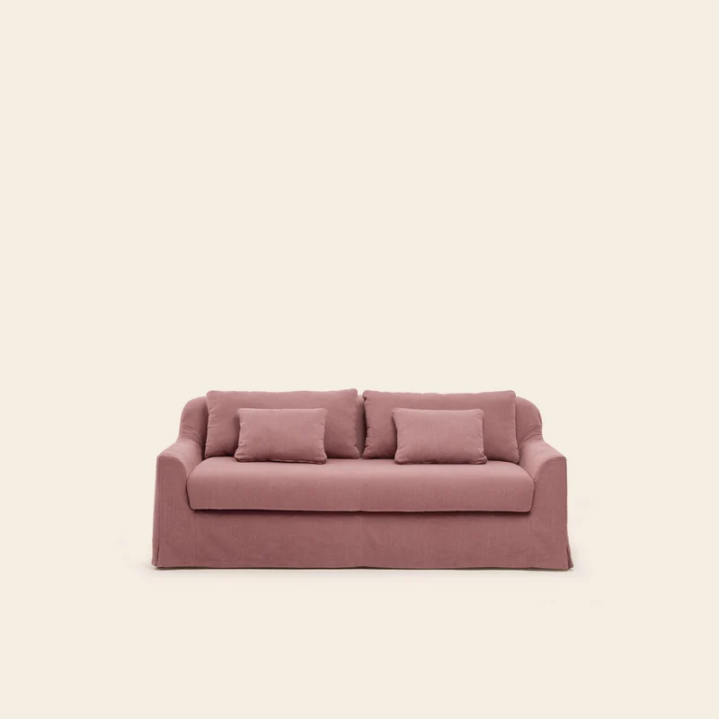 Canapé 2,5 places CLARIBEL barbate rose ancien