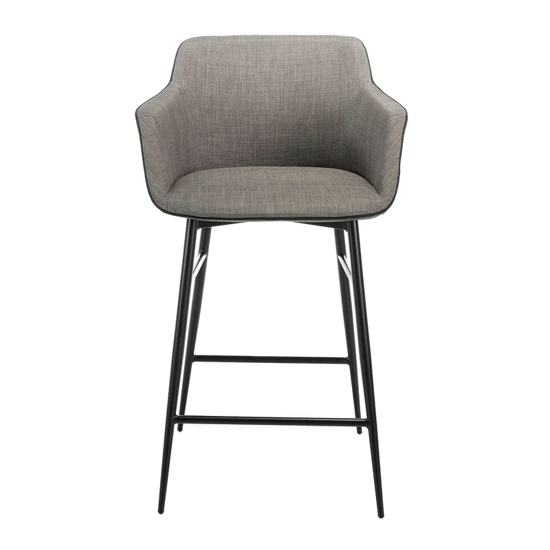 Sgabello in tessuto grigio