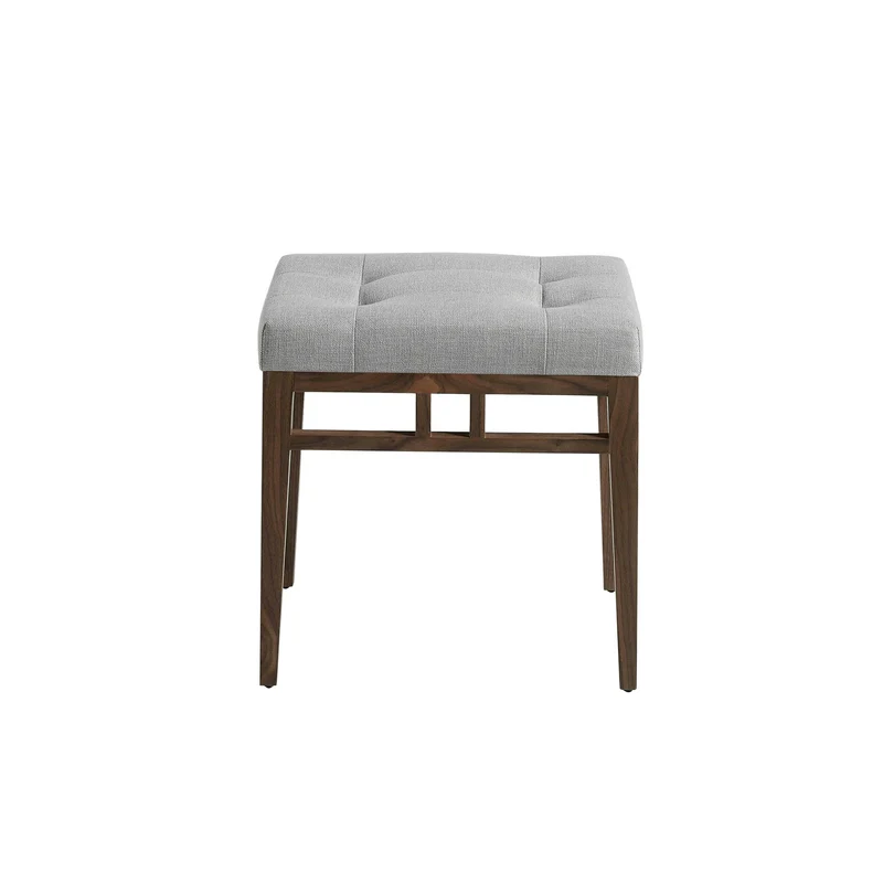 Sgabello in tessuto grigio
