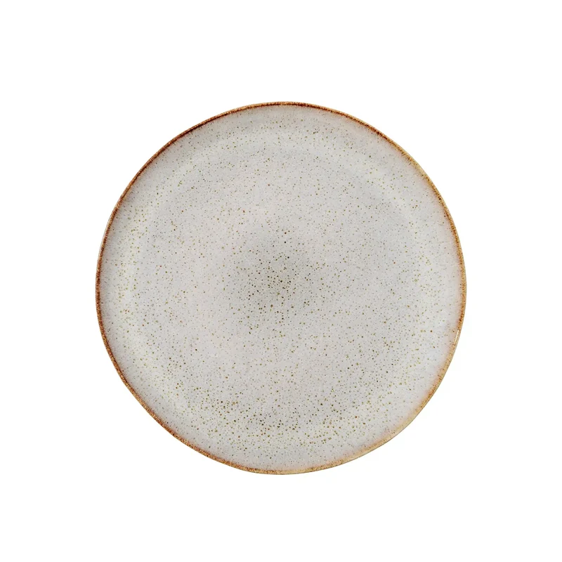 Bord aardewerk nature Sandrine 22cm