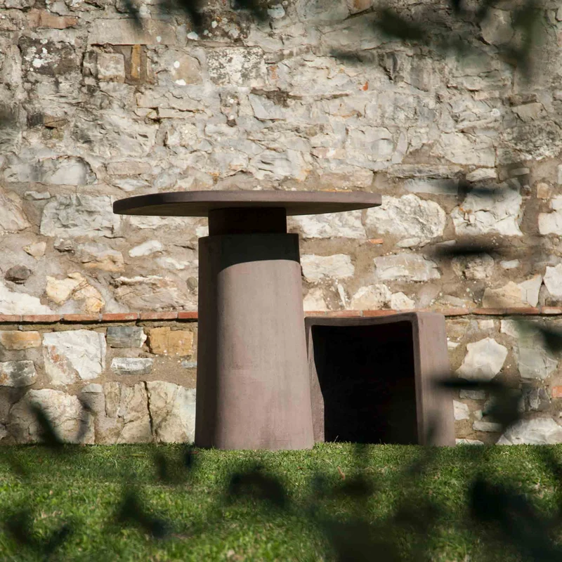 Stool Terracotta CAVE Tobacco by Mario Scairato for InternoItaliano