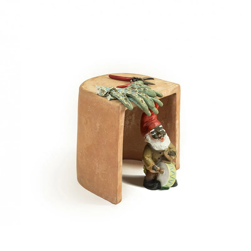 Stool Terracotta CAVE Natural by Mario Scairato for InternoItaliano
