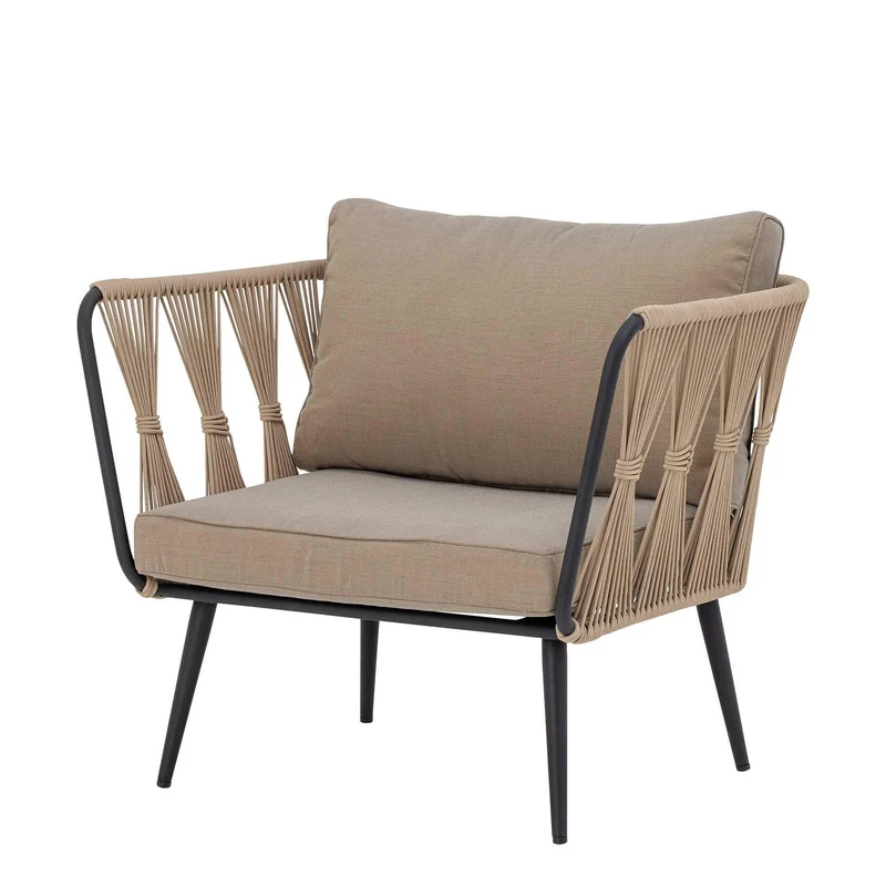 Lounge chair metaal bruin Pavone