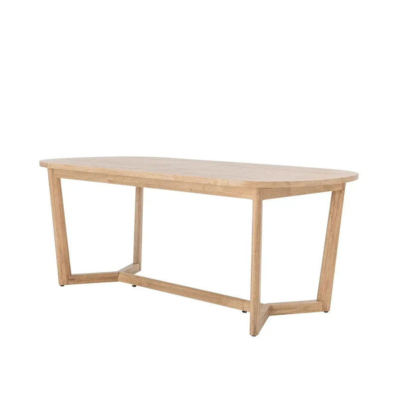 Eettafel rubberwood naturel Serrone 100x200cm