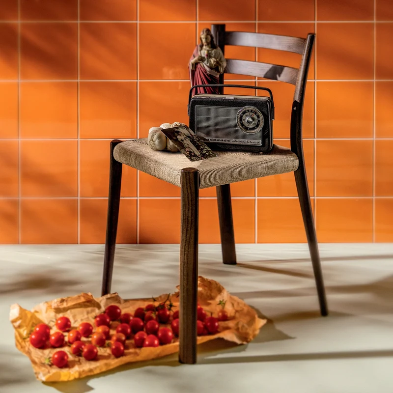 Ash Wood Chair BURI - Black - by Mario Scairato