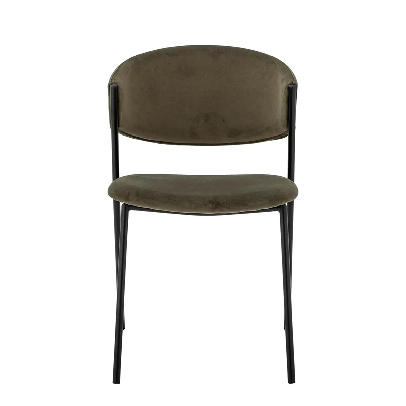 Eetkamerstoel gerecycled polyester groen Marlo