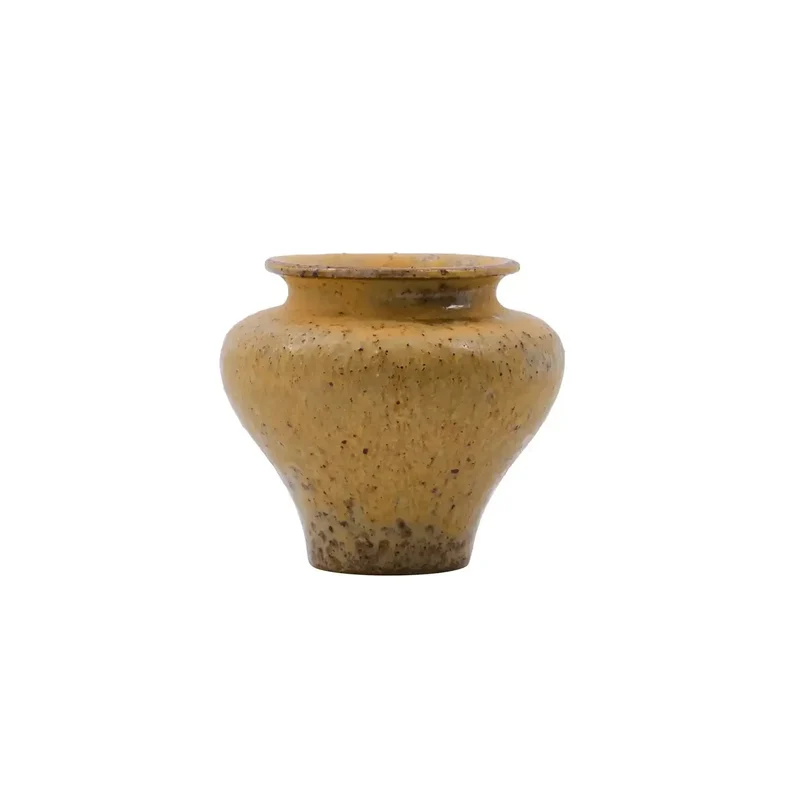 Vaas Kolo mosterdgeel keramiek 9cm