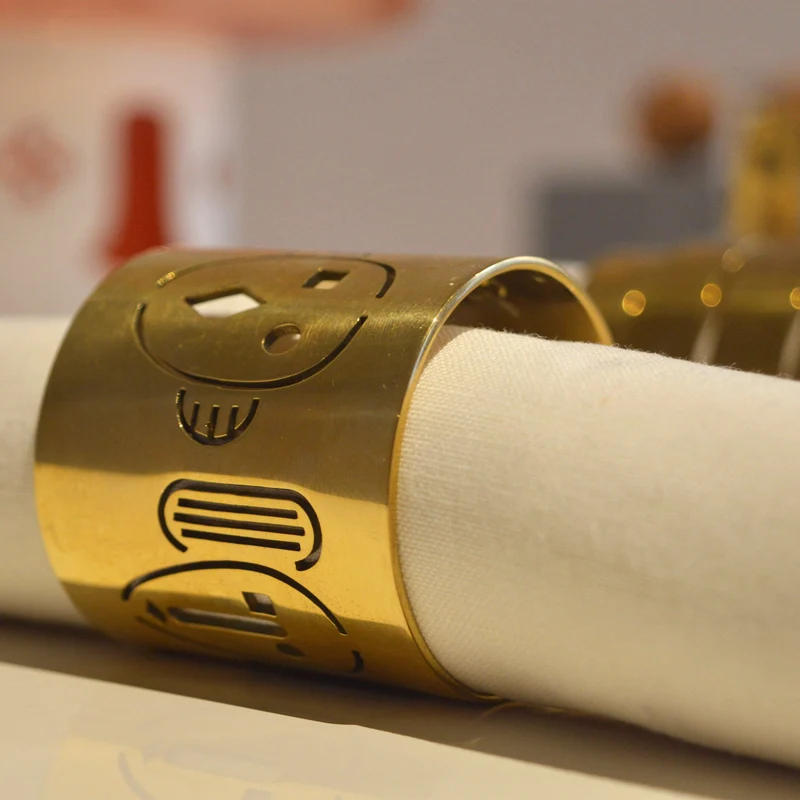Brass Napkin Holders MASKI Set of Two by Jaime Hayon for Paola C