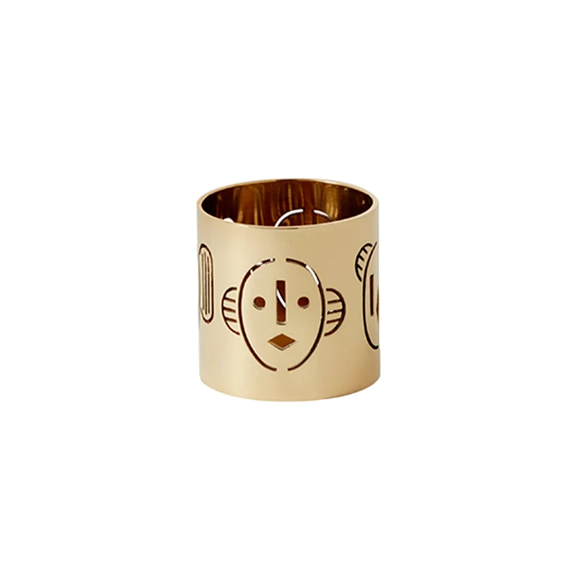 Brass Napkin Holders MASKI Set of Two by Jaime Hayon for Paola C