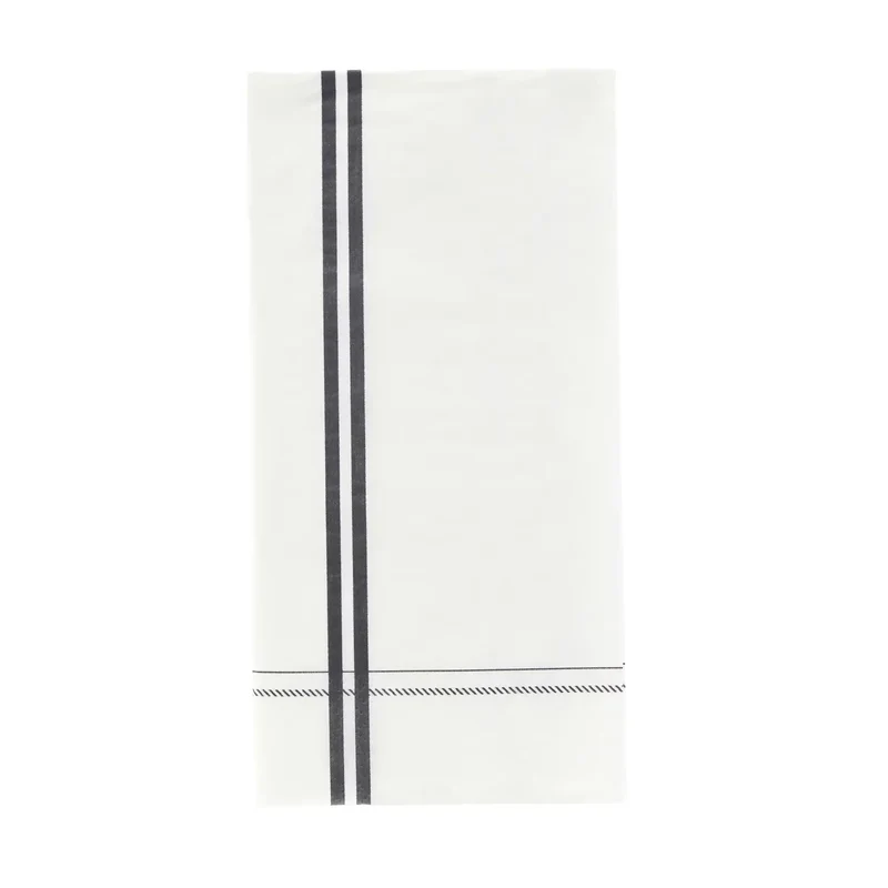 Servetten Stripe grijs papier 12 stuks
