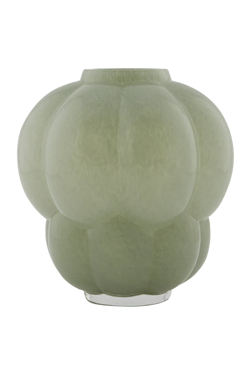 Vaso in vetro UVA - Verde pastello - AYTM - Ø32xA35 CM