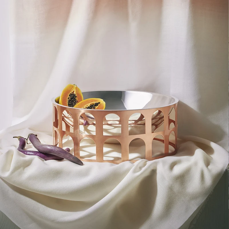 Silver-Plated and Copper Centerpiece COLOSSEUM III by Jaime Hayon for Paola C