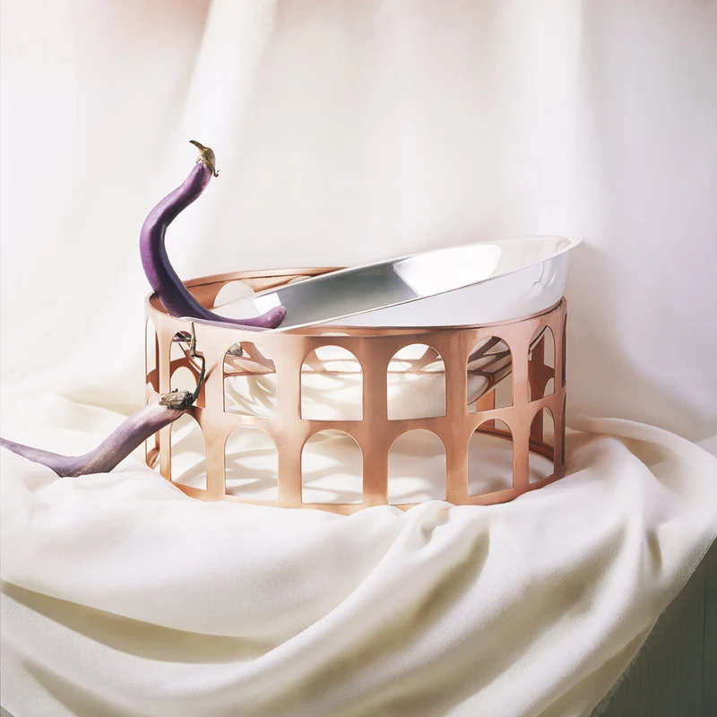 Silver-Plated and Copper Centerpiece COLOSSEUM III by Jaime Hayon for Paola C