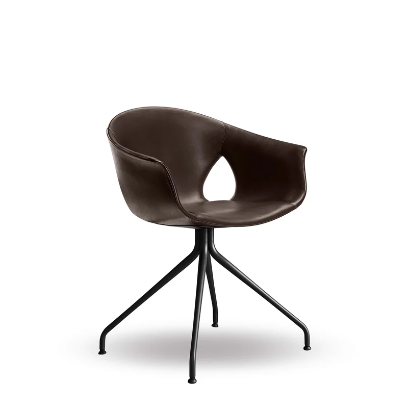 Chair with Four-Spoke Base GINGER ALE by Roberto Lazzeroni for Poltrona Frau
