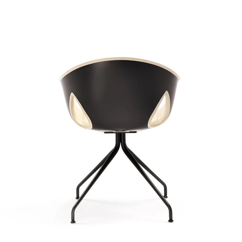 Chair with Four-Spoke Base GINGER ALE by Roberto Lazzeroni for Poltrona Frau