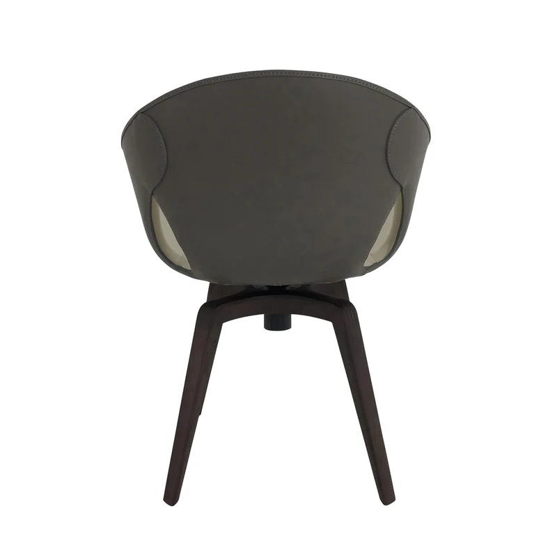 Leather Swivel Chair GINGER by Roberto Lazzeroni for Poltrona Frau