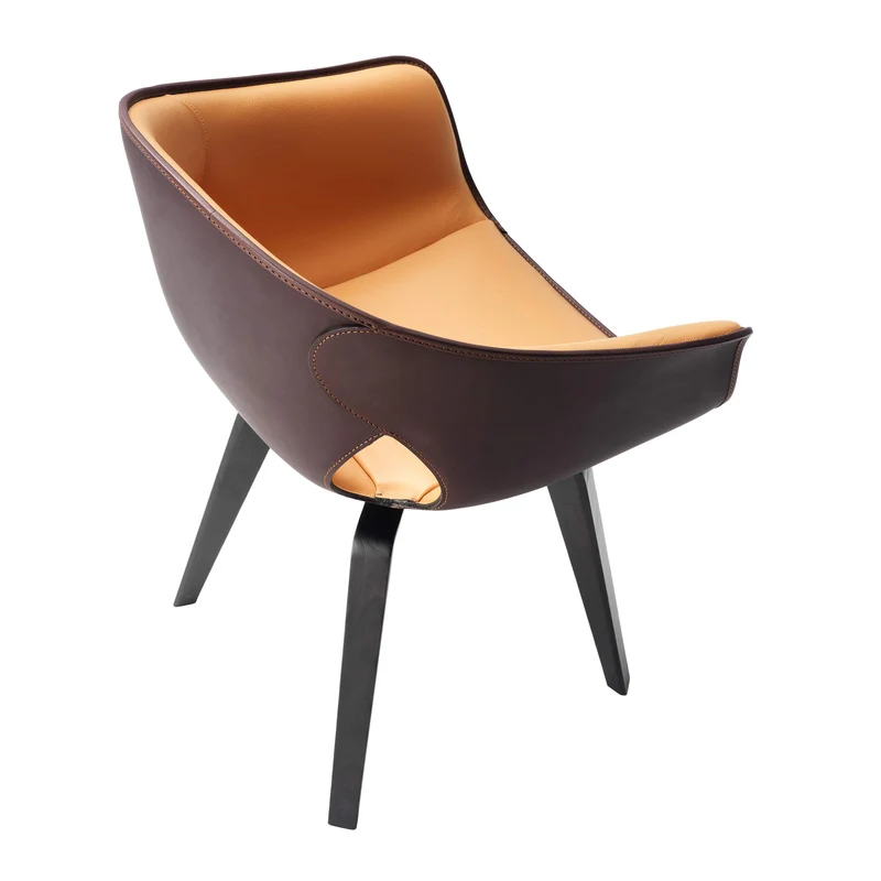 Leather Swivel Chair GINGER by Roberto Lazzeroni for Poltrona Frau
