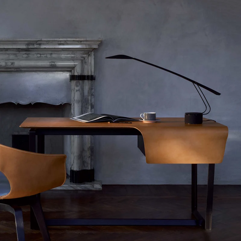 Leather Swivel Chair GINGER by Roberto Lazzeroni for Poltrona Frau