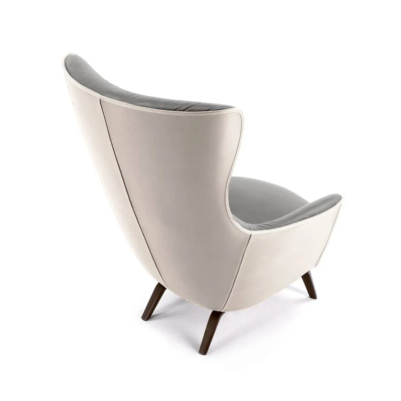 Leather Armchair MAMY BLUE by Roberto Lazzeroni for Poltrona Frau