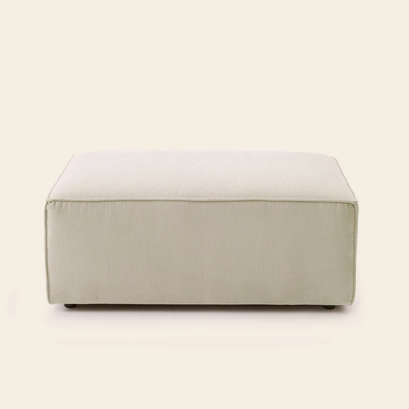 Pouf DYONIS profilo côtelé calcaire
