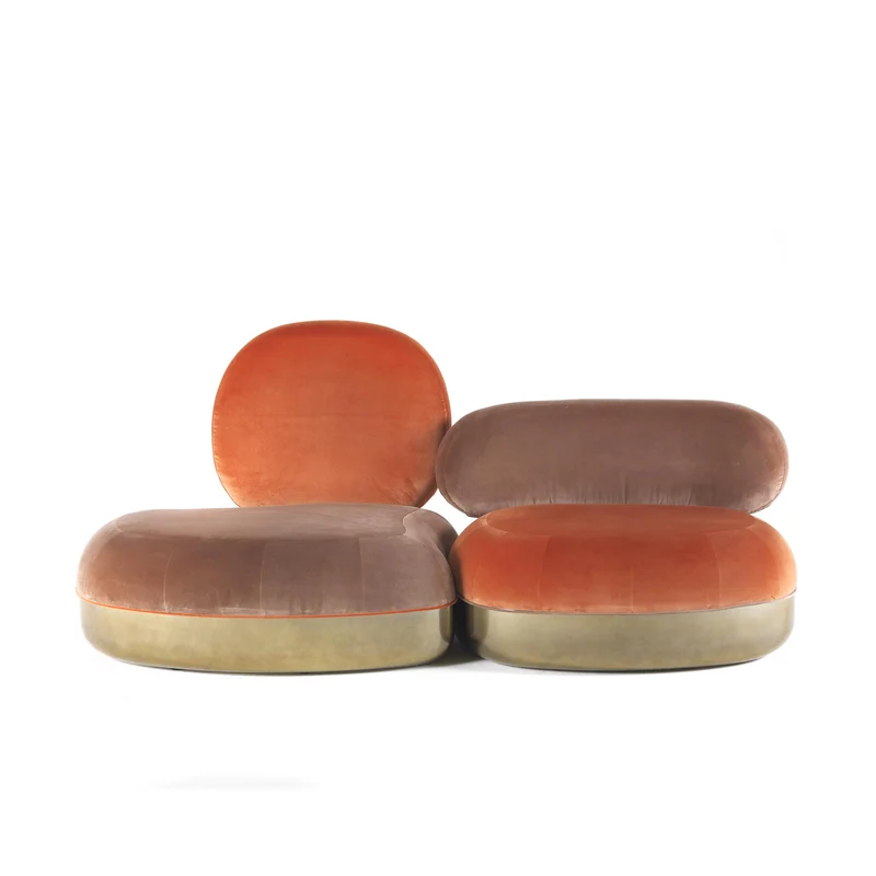 Two-Seater Velvet Sofa BELMER by Matteo Cibic