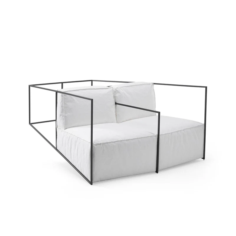Metal Structure Two-Seater Sofa IXORB by Alessandro Zambelli
