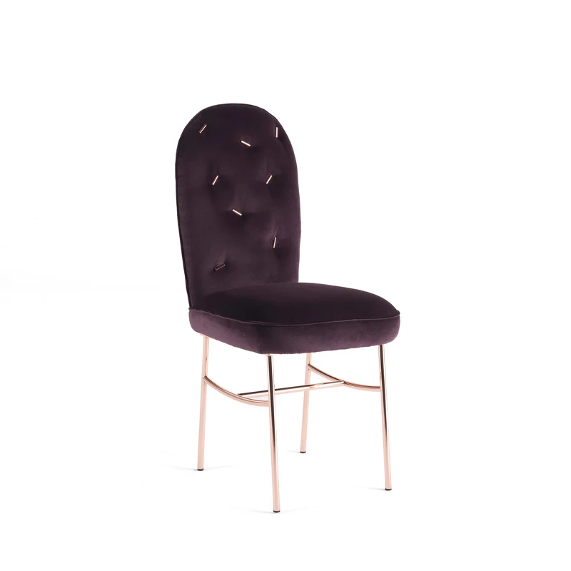 Upholstered Velvet Chair TTEMIC by Matteo Cibic