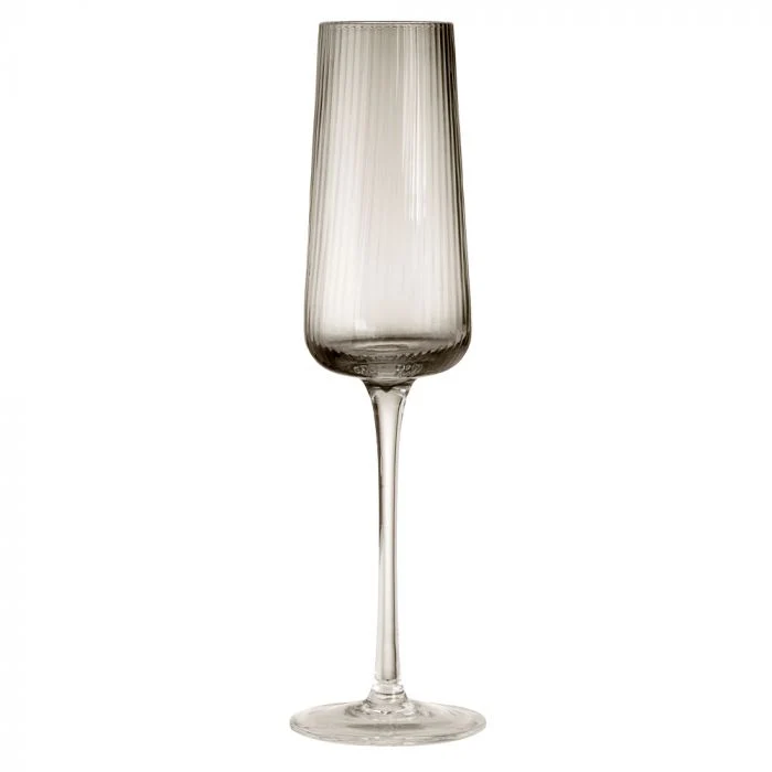 Set 6 flute in vetro fumé 220 ml