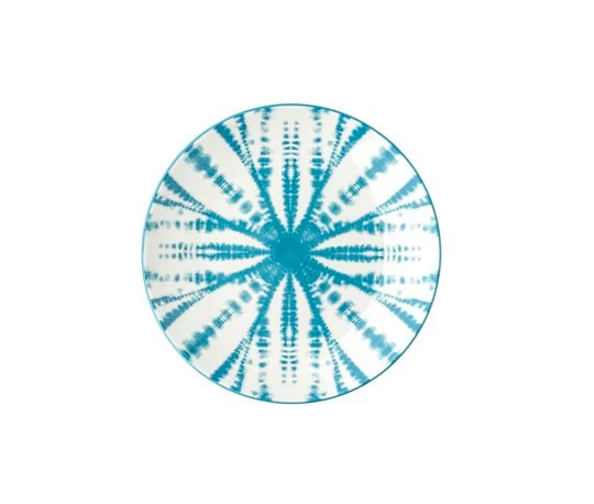 Servizio di piatti da tavola in ceramica azzurra 18 pz