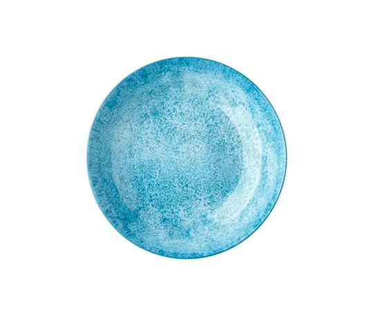 Servizio di piatti da tavola in ceramica azzurra 18 pz