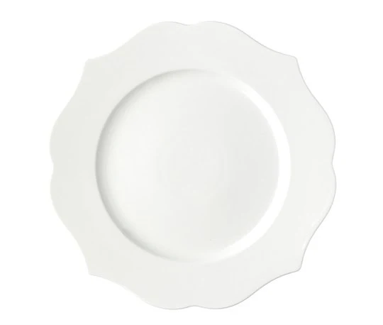 Piatto portata tondo a falda merletto Ø 30 cm