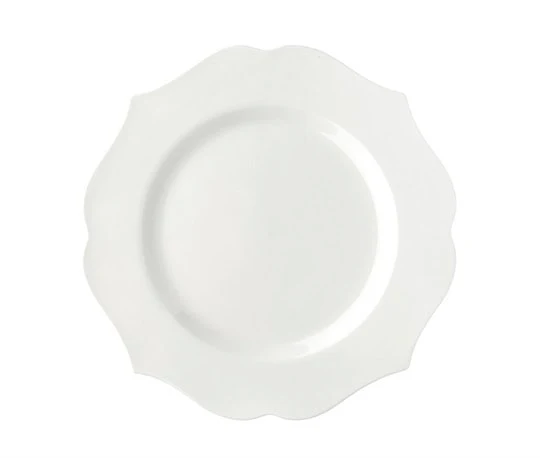 Piatto piano a falda merletto Ø 27 cm